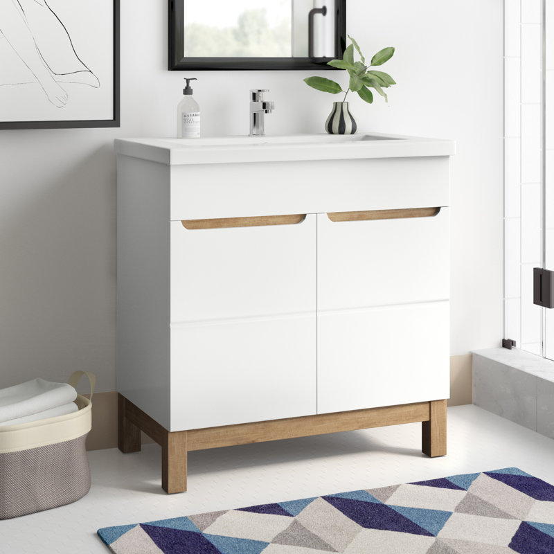 Zipcode Design Carlos 800mm Freestanding Vanity Unit & Reviews Wayfair.co.uk
